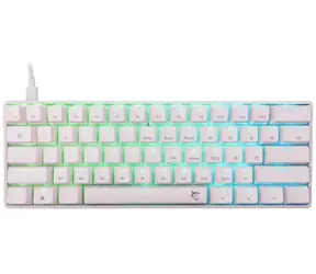 White Shark GK-004221 SHINOBI 2 weiß / mechanische Gaming-Tastatur / US-Layout / blaue Schalter / USB / LED