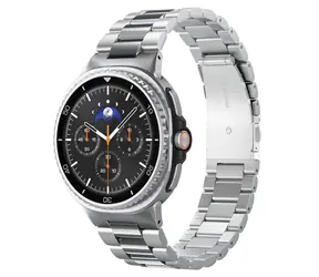 Spigen Modern Fit 316L Stahlarmband für Samsung Galaxy Watch 8 46 mm/44 mm/40 mm Silber