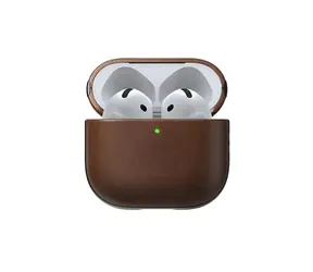 Nomad Moderne Lederhülle für Apple AirPods 4 braun