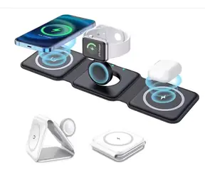 1stCool kabelloses, tragbares QI-Ladegerät 3-in-1 / MagSafe-kompatibel / USB-C