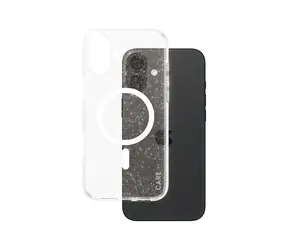 PanzerGlass CARE Schutzhülle für Apple iPhone 16 PLUS , Sternenglitzer/Weiß, MagSafe 