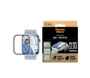 PanzerGlass Apple Watch 11/10 42mm schlanke, transparente Schutzhülle mit Schutzglas