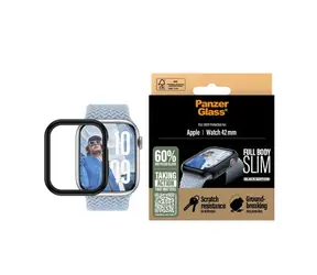 PanzerGlass Apple Watch 11/10 42mm schlanke schwarze Schutzhülle mit Schutzglas