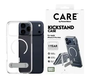PanzerGlass CARE Schutzhülle für Apple iPhone 17 Pro Max mit Ständer, silber/weiß, MagSafe 