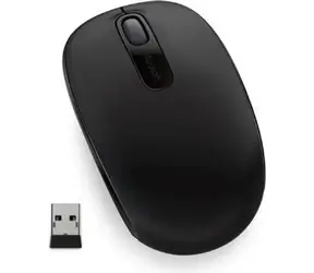 Microsoft 1850 schwarze kabellose optische Maus / 1000 dpi / USB / 2 Tasten
