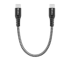 Sandberg Survivor USB-C- Cable 0,2 m 100 W / USB-C-zu-USB-C-Ladekabel