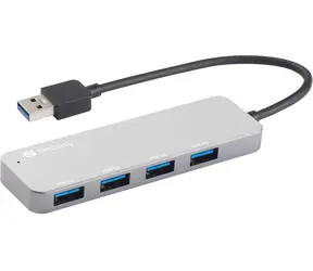 Sandberg USB 3.0 Hub, 4 Anschlüsse, grau