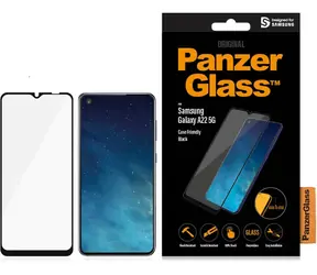PanzerGlass Schutzhülle aus gehärtetem Glas für Samsung Galaxy A22 5G, schwarz
