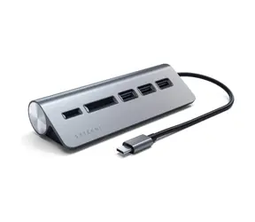 Satechi USB-C Hub & Kartenleser, grau/aluminium