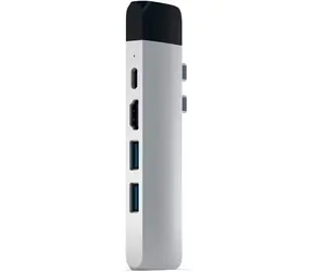 Satechi USB-C Pro Hub 4K Silber / HDMI / Ethernet / USB-A / USB-C / MicroSD