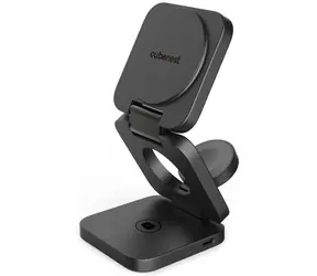 Cubenest 3-in-1 Magnetisches Kabelloses Ladegerät E310 Faltbar Grau / 3-in-1 Faltbares kabelloses Magnetisches Ladegerät