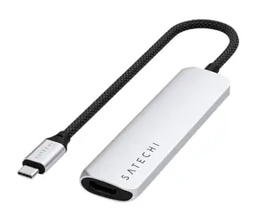 Satechi 4-in-1 USB-C Slim Multiport Silber / Adapter / USB-C / HDMI / 2x USB-A / PD 100 W