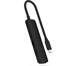 Satechi 4-in-1 USB-C Slim Multiport, schwarz / Adapter / USB-C / HDMI / 2x USB-A / PD 100 W