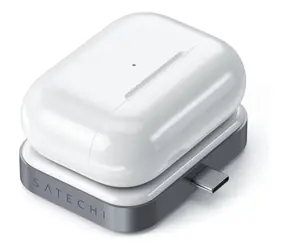 Satechi USB-C-Ladestation für AirPods, grau / Kabelloses Ladegerät für Apple AirPods / 5 W