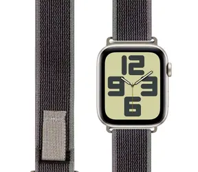Obal:Me Textilarmband für Apple Watch 42-49 mm ML Grau/Grün