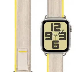 Obal:Me Textilarmband für Apple Watch 42-49 mm ML Beige/Gelb