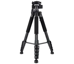 Rollei Stativ Compact Traveler Star S4 schwarz / Traglast 5 kg / Ausziehbar bis 160 cm