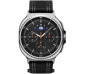 Spigen Textilarmband (Klettverschluss) für Samsung Galaxy Watch 8 46 mm/44 mm/40 mm, schwarz