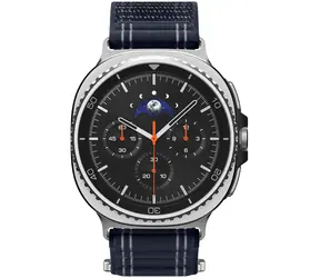 Spigen Stoffarmband (Klettverschluss) für Samsung Galaxy Watch 8 46 mm/44 mm/40 mm blau