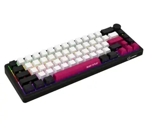 LORGAR KBP70MW (CZ&SK) Schwarz/Rot / Kabellose Gaming-Tastatur 65% / CZ&SK / 2,4 GHz / BT 5.0 / RGB