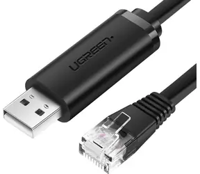 Ugreen CM204 Konsolenkabel USB - Ethernet RJ45 schwarz / 1,5 m 