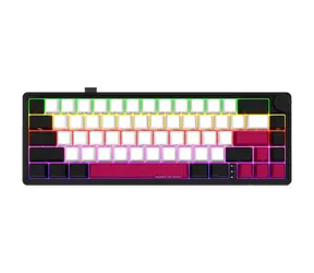 LORGAR KBP70MW (US) Schwarz/Rot / Kabellose Gaming-Tastatur 65% / US / 2,4 GHz / BT 5.0 / RGB