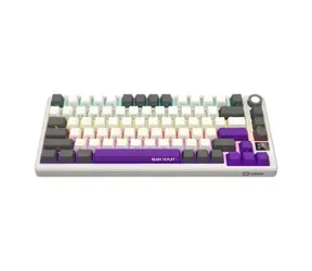 LORGAR KBP7075W (US) beige / kabellose Gaming-Tastatur 75% / US / 2,4 GHz / BT 5.0 / RGB