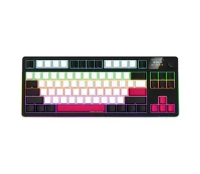LORGAR KBP70TKLW (CZ&SK) Schwarz/Rot / Kabellose Gaming-Tastatur 75% / CZ&SK / 2,4 GHz / BT 5.0 / RGB