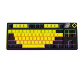 LORGAR KBP70TKLW (US) gelbe kabellose Gaming-Tastatur 75% / US / 2,4 GHz / BT 5.0 / RGB