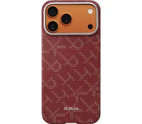 Pitaka Ultra-Slim Monogram Case Schutzhülle für Apple iPhone 17 Pro Max rot