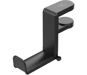 YENKEE YHS 02BK Scharnier-Kopfhörerhalter schwarz / Tischhöhe 0,8 - 4 cm