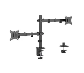 Gembird MA-D2-03 2-Monitor-Tischhalterung schwarz / bis zu 32 Zoll und 9 kg / neigbar