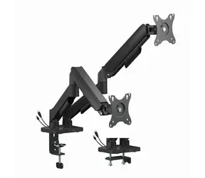 Gembird MA-DA2U-01 2-Monitor-Tischhalterung schwarz / bis zu 32 Zoll und 9 kg / neigbar