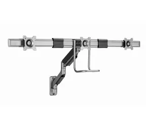 Gembird MA-WA3-01 Wandhalterung für 3 Monitore, grau / bis zu 27 Zoll und 6 kg / neigbar