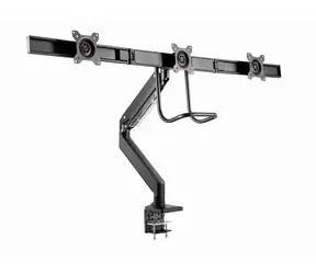Gembird MA-DA3-03 3-Monitor-Tischhalterung schwarz / bis zu 27 Zoll und 6 kg / neigbar