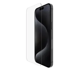 Belkin SCREENFORCE Gehärtetes Glas, antimikrobiell, Schutzglas für Apple iPhone 15 Pro Max
