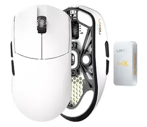 Lamzu Maya X weiß / Kabellose Gaming-Maus / 30000 DPI / USB-C & 2,4 GHz 