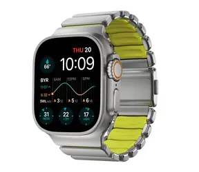 Nomad Stratos Band FKN Armband für Apple Watch 49 mm/Ultra Silber/Grün