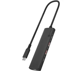 Icy Box IB-HUB1437-CPD Schwarz / USB-Hub / PD 100W / 2x USB-C 3.2 Gen2 / 2x USB-A 3.2 Gen2 / 0,30 cm