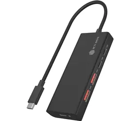 Icy Box IB-HUB1436-CPD schwarz / USB-Hub / PD 100W / 2x USB-C 3.2 Gen2 / 2x USB-A 3.2 Gen2