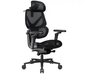 ThunderX3 FLEX Pro schwarz / Gaming-Stuhl / Netzgewebe / Rollen / Belastbarkeit 125 kg