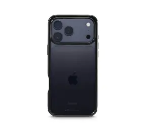 HAMA Extreme Protect Schutzhülle für Apple iPhone 17 Pro Max, transparent/schwarz / D3O®-Material