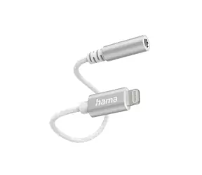 HAMA MFi-Audioadapter Lightning auf 3,5-mm-Klinkenstecker für Apple / aktiv / Aluminium
