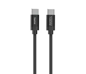 HAMA USB-C 2.0 Kabel, Textil / 1,5 m / 100 W / geflochten