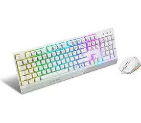 MSI Vigor GK30 COMBO weiß / Gaming-Kabelset / RGB-Hintergrundbeleuchtung / USB / DE-Layout