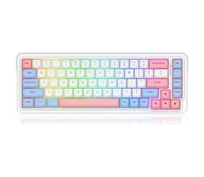 Redragon K709WBP-RGB-PRO weiß / Gaming-Tastatur / mechanisch / Mint Mambo / RGB / BT / USB / US 