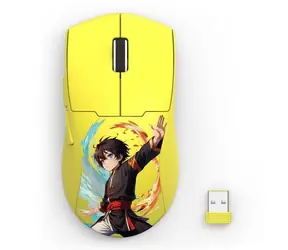 Redragon K1NG PRO MAX 1K gelb / Kabellose Gaming-Maus / optisch / 26000 DPI / 6 Tasten / USB / 2,4 GHz Funk