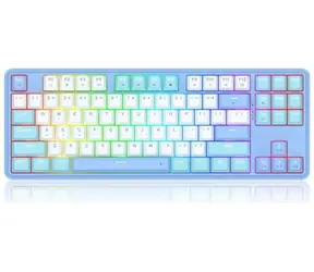 Redragon K707WBB-RGB StarBlade hellblau / Gaming-Tastatur / mechanisch / Mint Mambo / RGB / USB / US