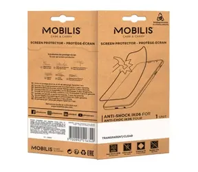 Mobilis 036310 Screen Protector Anti-Shock IK06 Klar für Apple iPhone 15/15 Pro