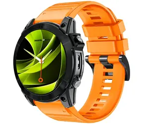 Mobile Origin Easy Strap Silikonarmband für Garmin QuickFit 22 mm, orange